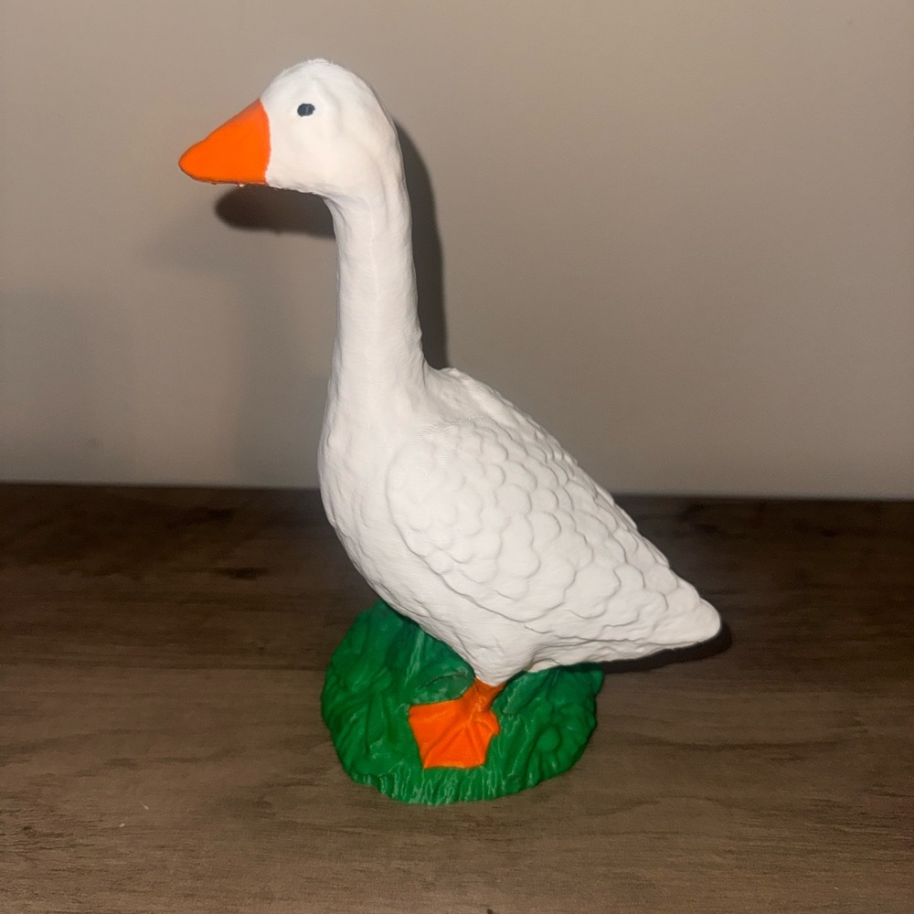 7” 3D printed desk goose.